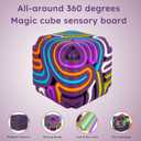 Sensory Activity Board:Sensory Activity Cube Silicone Fingertip Toys,for Kids & Adults Silence, No Confusion, Calm for Anxiety,ADHD & Autism |Portable 21 Strings |3 Years+(Purple)