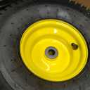 15x6.00-6 Lawn Mower Tires(Yellow Wheel)15x6-6 Front Tire Replacement for Craftsman/John Deere/Cub Cadet Riding Mowers,4 Ply Tubeless-3" Offset Hub,3/4" Bushing, 1 pcs