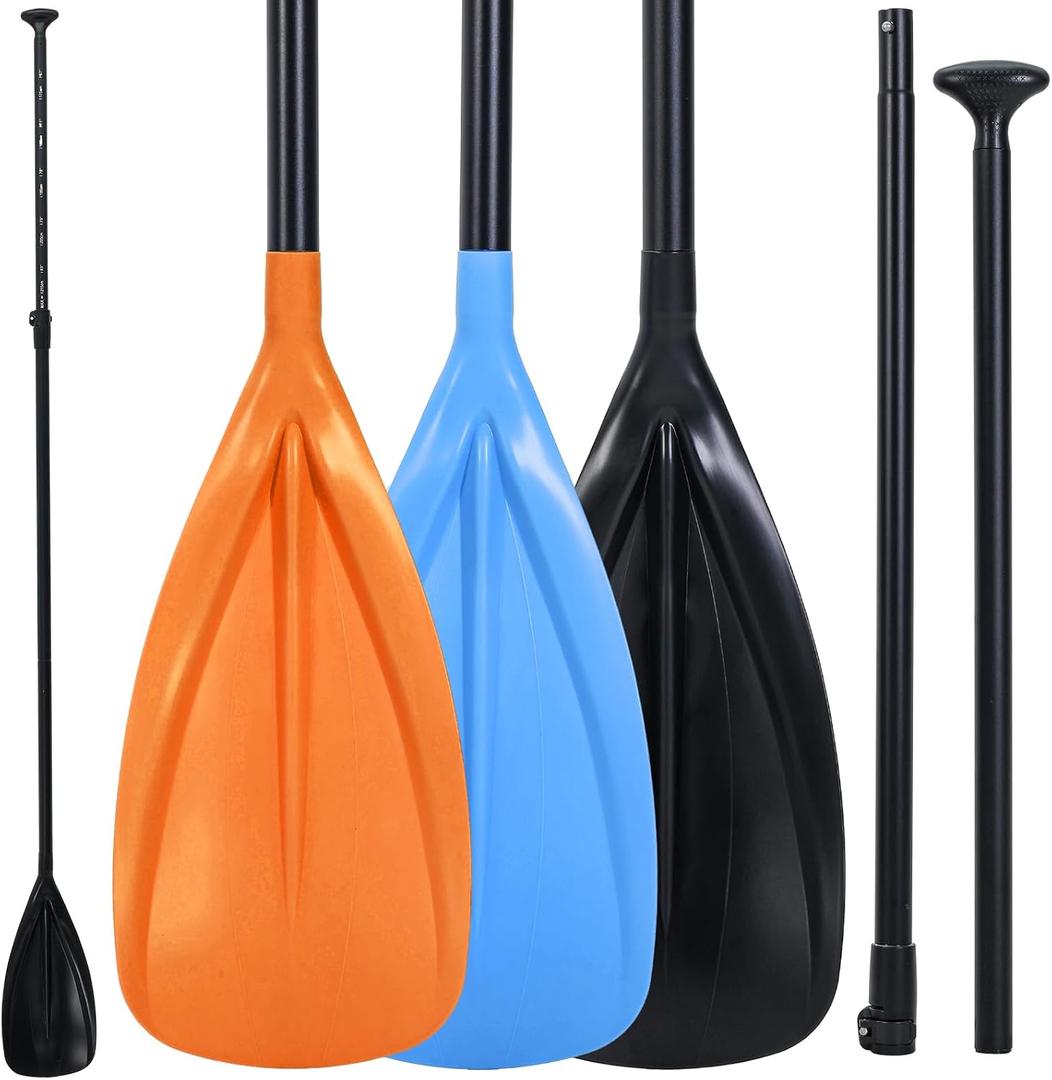 BBTO 3 Pack Sup Paddle 3 Pieces Adjustable Aluminium Stand-up Sup Paddle with Glass Fiber Blade Adjustable Aluminum Alloy Shaft 65" - 85" for Surfing Floating Water Sport