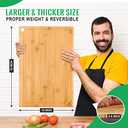 Hiware Bamboo Cutting Board for Kitchen, Heavy Duty Wood Cutting Board with Juice Groove, 100% Organic Bamboo, Pre Oiled, 15" x 10" (Natural)