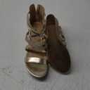 DREAM PAIRS Girls Wedge Sandals Flatform Open Toe Platform Sandals Flower Wedding Party for Little Kid/Big Kid (Gold) 5