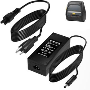 12V Adapter Charger, for Zebra Technologies ZQ510, ZQ500, ZQ520, ZQ600, ZQ610, ZQ620, ZQ630, ZR658, ZR668, QLN320, QLN220, and QLN420 Series Thermal Mobile Printers. FSP048 FSP025 Power Cords.