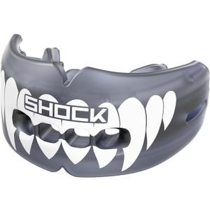 Shock Doctor Braces Mouth Guard for Sports - Upper & Lower Mouthguard for Lacrosse, Hockey, Baseball, Football (Adult: 12+ yrs, Fangs)