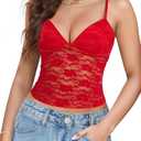 Womens Y2k Lace Cami Tank Tops Going Out Crop Tops Spaghetti Strap Mesh See Through Camisole Summer Casual Tops Small