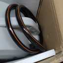 NEOTEC 115ft 5/8" Retractable Garden Hose Reel with Auto Rewind Any Length Lock Heavy Duty Hose Reel,9-Pattern Nozzle,180Swivel,UV Resistant Wall Mount Hose Reel for Outdoor Garden, Car, Patio