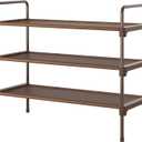 Kitsure Shoe Rack for Closet, Sturdy Shoe Shelf for Entryway, Space-Saving Shoes Organizer and Storage, 27.6" x 11.8" x 22.6", Brown