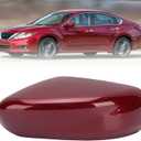Replacement Left Driver Side Mirror Cover Caps For Nissan Altima Sedan 2013 2014 2015 2016 2017 2018 Mirror Cap Without Light 96373-3TH0A(Red)