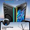 BERFY for Samsung Galaxy Z Trifold Case with Screen Protector, [Compatible with MagSafe], Built-in Hidden Kickstand & Hinge Protection, Full-Body Shockproof Phone Case for ZTrifold, Black