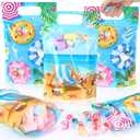 Fuutreo 50 Pcs End of Year Bags Schools out for Summer Bags with Handles Clear Resealable Beach Birthday Plastic Pouches for Summer Pool Beach Birthday Party Candy Gift Wrap Supplies Decoration (Pool)