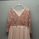 Talisea Blush Pink Plus Size Bridesmaid Dresses Long Sleeve Formal Wedding Guest Dress Evening Prom Gowns Maxi Sequin 18W