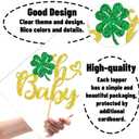 2 x St.Patrick Theme Oh Baby Cake Topper, Baby Shower/Baby Baptism/Gender Reveal Party Decorations Supplies