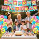 5 x 6 7 Birthday Decorations, 6 7 meme Party Decorations, Happy Birthday Decor | 67 Meme Themed Party Supply, Includes Banner, Cake Topper, 24 Cupcake Toppers, 18 Balloons