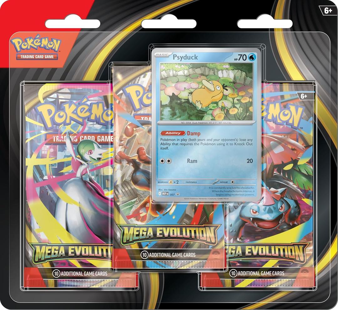 Pokmon TCG: Mega Evolution Three-Booster Blister Psyduck