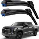 Dual Rubber Blade Windshield Wipers for Toyota Tundra 2007 2008 2009 2010 2011 2012 2013 2014 2015 2016 2017 2018 2019 2020 2021 Sequoia 2008-2022 Wiper Blades 26"+23"
