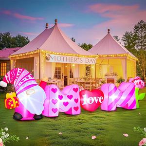 8FT Mothers Day Inflatable Outdoor Decoration, Built in LED Lights Mothers Day Blow Up Yard Decoration for Holiday Party, Indoor, Outdoor, Garden, Yard Lawn Decor