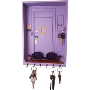 Friends Key Holder for WallFriends Tv Show Merchandise GiftsEasy Installation Key Rack for Entryway and Home DecorWall Decor Organizes Keys and Purses While Enhancing Your Rooms Look (Wood)