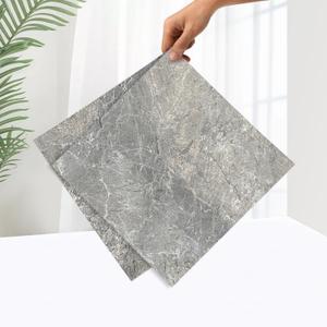 Lareko 20Sq.Ft Grey Marble Peel and Stick Vinyl Floor Tiles,20 Tiles - 12" x 12",Waterfproof and Self Adhesive Vinyl Sticker Tiles,Laminate Flooring for for Kichen,Bathroom,Dining Room(Grey)
