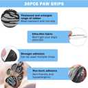 SCENEREAL Anti-Slip Dog Paw Protector Gripper Traction Pads for Small Medium Large Senior Dogs, Dog Feet Stickers with Stronger Adhesive for Hardwood Floors Hot Pavement, 9 Sets(36 Pcs), Grey S