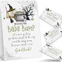 2 x ZIIUFRN Baby Shower Game Card Set, Measure the Baby Bump Game, 50 Cards - Minimalist Boy Girl Gender Neutral Supplies - A09, 7 inches x 5 inches x 0.01 inches