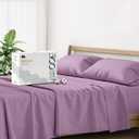 Mayfair Linen 500 Thread Count 100% Cotton Sheets King Size Bed Set - 4 PC King Bed Sheet Set Cotton (Plum), Soft, Cooling, Sateen Weave 16" Deep Pocket Bedsheet for Hot Sleepers (Fits 18" Mattress)