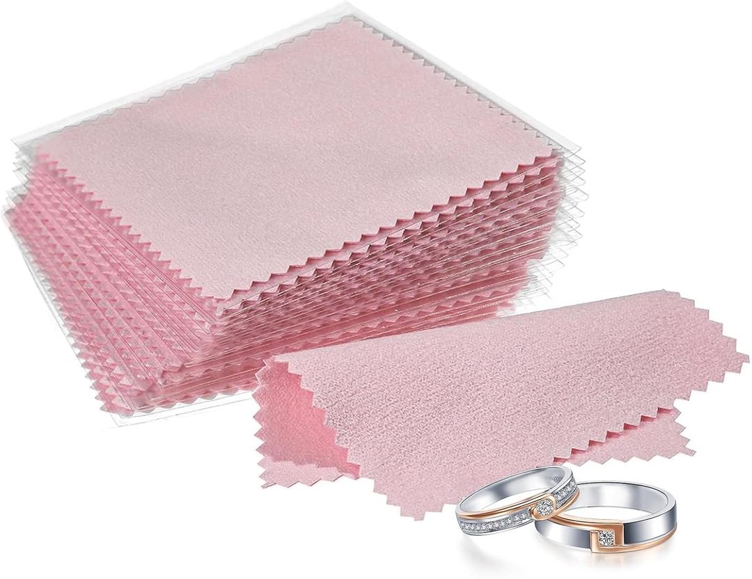 Silver Polishing Cloth  25 Pack Jewelry Polishing Cloth & Accessories Cleaner, Microfiber Sterling Cleaner Cloth for Sterling Gold Accessories  Tarnish & Scratch Remover