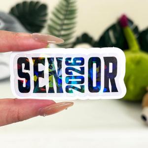 3 Pcs Senior 2026 Sticker Pack  Class of 2026 Graduation Stickers for Seniors, Senior Year Vinyl Decals Waterproof for Laptop, Water Bottle, Car, Journal, Gift for Students (Hologram, 3 inch)