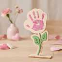 Custom Mothers Day Craft Gifts from Kids, Mothers Day Crafts for Kids Classroom, Wooden Flower Bouquet Craft, Personalized Mothers Day Gift for Mom, DIY Craft