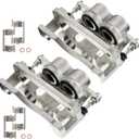 2x Front Dual Piston Brake Disc Caliper Assembly with Phenolic Fits 2008-2020 Chevrolet Silverado Avalanche Suburban 1500 Cadillac Escalade GMC Sierra Yukon 18B4918A 18B4919A