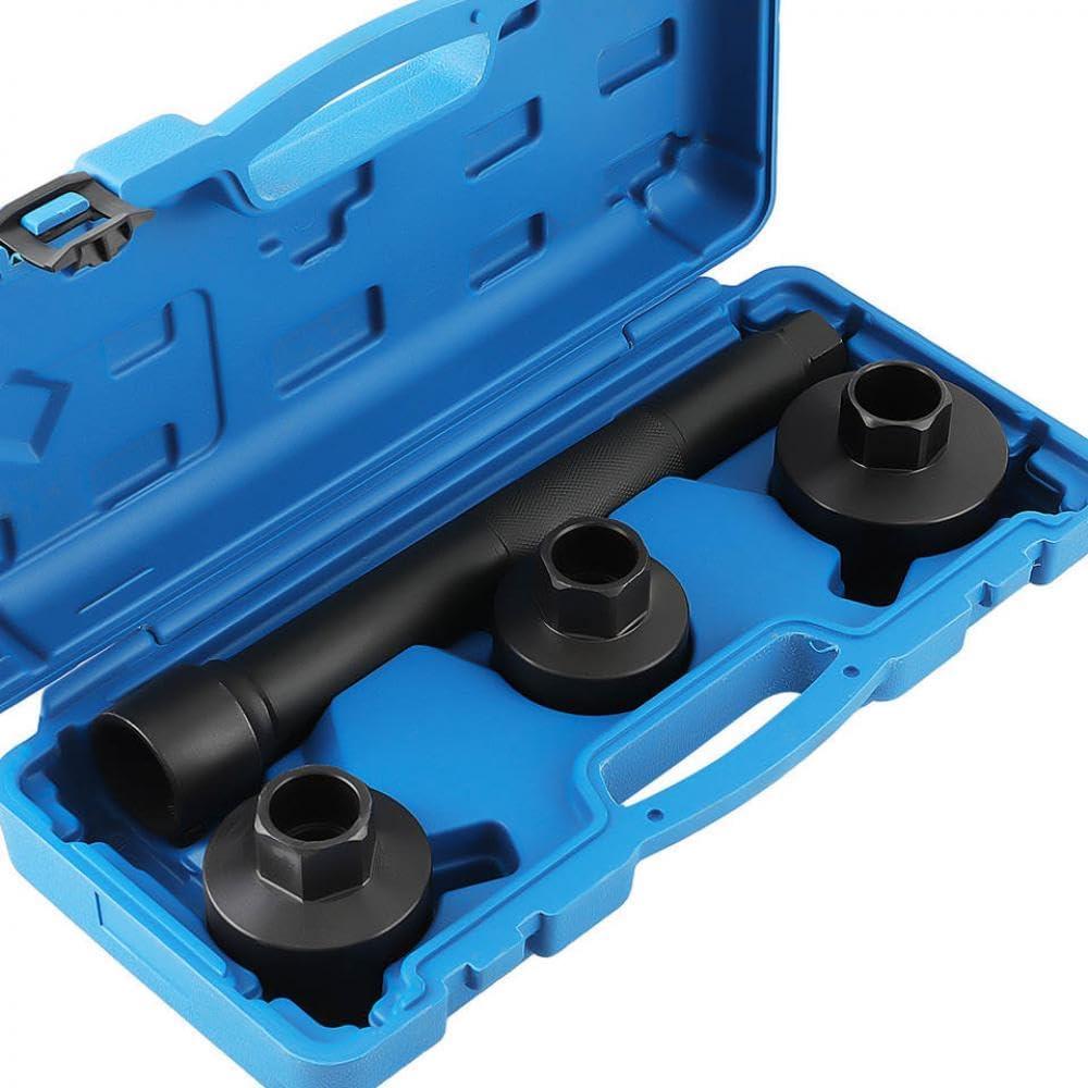 Universal 4 Piece Steering Rack Tie Rod End Joint Removal and Installation Tool Set Compatible with 30 to 45mm Sizes