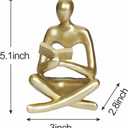 Gold Home Decor Accent Reading Women Thinker Statue Abstract Figurines for Living Room Office Desk Table Shelf Desk Bookshelf Shelves Collecting Gifts Decoration