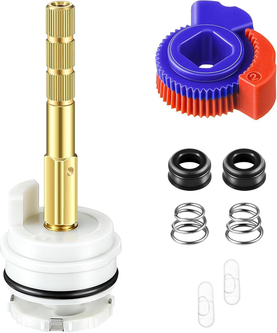 Dreyoo Round Stem Washerless Cartridge Compatible with Danze DA603567, Shower Cartridge Compatible with Glacier Bay and Pegasus Single Handle Tub/Shower Faucets with Temperature Limit Stops