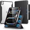 ESR for iPad Pro 13 Inch Case M4(2024), iPad Pro 13 Case with Pencil Holder, Removable Magnetic Cover, Vertical Stand, Fully Supports Pencil Pro and Pencil(USB-C), Rebound 360 Series, Black