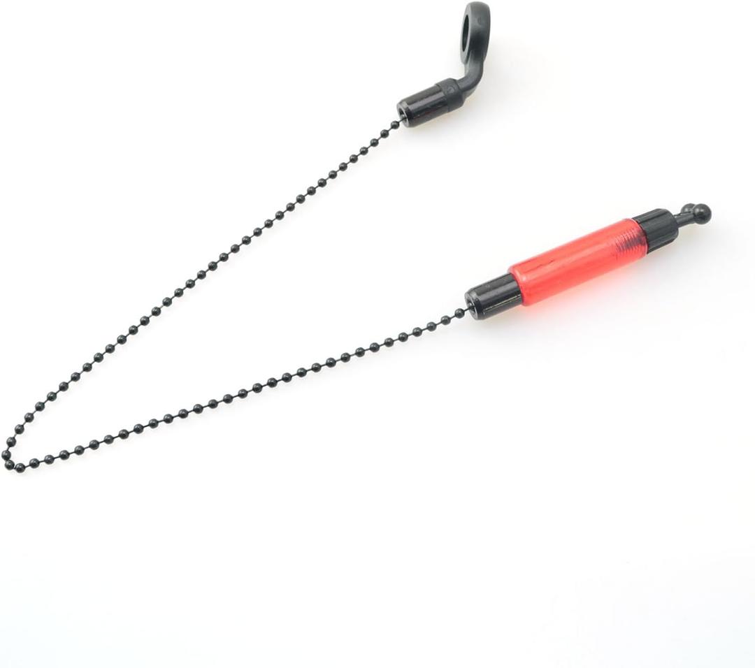 2pcs Red Fishing Alarm Simple Soft Chain Wobbler Flashing Light Signal Assembly Bite Indicator