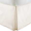ienjoy Home IEH-BEDSKIRT-Twin-Ivory Pleated Bed Skirt