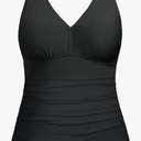 Yonique Women Plus Size Tankini Top Only Tummy Control Bathing Suit Top V Neck Swim Top No Bottom Large