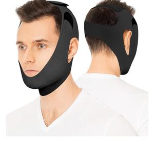 OHELEEP Anti Snore Chin Strap for CPAP Users, Snore Stopper Adjustable, Chin Strap for Sleeping Comfortable Stop Snoring Solution, Anti Snoring Devices Breathable and Reusable, Black, M