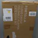 Fortella Cloud Castle Foldable Playpen, Baby Safety Play Yard with Whiteboard and Activity Wall, Indoors or Outdoors (Gray 4-Panel Extension)