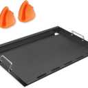 SafBbcue Full Size Griddle Inserts for Dyna Glo Grill Parts DGF493BNP DGF493PNP-D DGB494SPB DGB495SDP-D DGB495SPD DGH474CRP Flat Top Griddle for Dyna Glo DGF493BNP DGH474CRP, Carbon Steel