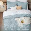 Bedsure King Comforter Set - Dusty Blue Comforter, Boho Tufted Distressed Vintage Bedding for Kids, 3 Pieces Farmhouse-Style Bed Set for All Seasons, Fluffy Soft Bedding with 2 Pillow Shams