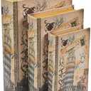 Book Safe – 3-Pack Fake Hollow Books, Hollowed Out Decorative Faux Books with Secret Hidden Compartment Box for Storage – Hide Jewelry, Money, Valuables, and More, Leaning Tower of Pisa Design