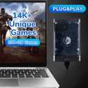 Portable retro Game Emulator Console Batocera v40 500GB Plug & Play Game System Bulit In-14.5K+ Games 550+ 3D No Dupes 39 Systems - USB-C 3.1-200MB/S for PC/Laptop/WindowsPC