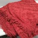 Beatrice Home Fashions Medallion Chenille Bedspread, King, Burgundy