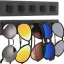 2 pack Sunglass Organizer, Wall Mounted Sunglasses Organizer, Wooden Glasses Holder Sunglass Holder, Sunglasses Rack for Hanging Your Multiple Eyeglasses, for Wall, Home Decor