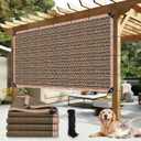 90% Sun Shade Cloth, 6 x 6 FT Pergola Shade Cover Canopy with Grommets, Sun Screen Fabric Tarp for Patio, Outdoor, Garden, Backyard, Mocha