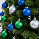 24ct Blue Christmas Ball - 1.57 Inch Shatterproof Christmas Tree Decoration Ornaments Hanging Ball for Xmas Tree, Holiday, Wedding, Party