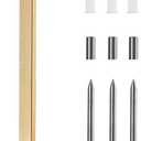 10 Inch Gold House Numbers For Outside Modern, Metal Large House Numbers gold,large Address Numbers for House Outdoor Floating Flush Mount Vertical Horizontal Aluminum Home Address Numbers 1