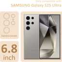 Christmas Phone Case for Samsung Galaxy S25 Ultra - Clear Transparent Soft TPU Protective Cover with Xmas Gingerbread Man Pattern, Shockproof Cute Case for Boys Girls (6.8 Inch)