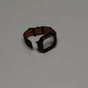 BAITEYOU Leather Bands with Stainless Steel Case Compatible with Fitbit Versa 1 2 3 4 Lite Sense 2 1 Protective case for men