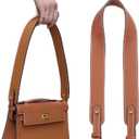 Jiesinlov Genuine Leather Shoulder Bag Straps Replacement for Picotin Handbags (26.4, Gold Nails Brown-l)