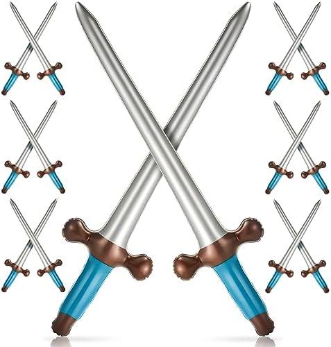Outus 50 Pcs Inflatable Swords Inflatable Pirates Sword Pirate Party Favors for Theme Birthday Swimming Pool Party Cosplay Halloween Costume Accessories Stage Props, 24 Inch